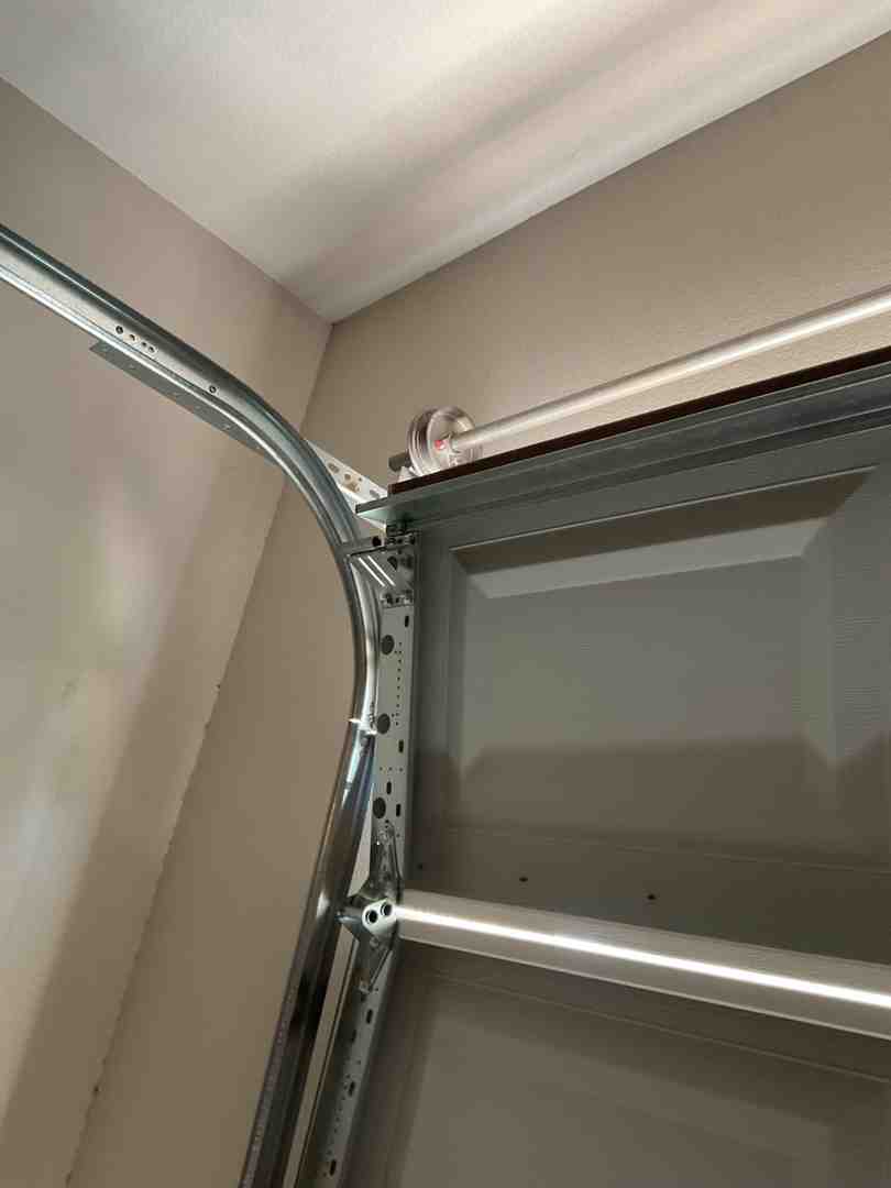 Cross-section of triple-layer insulated garage door panel