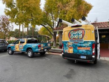 Good Golly Garage Doors trucks waiting to be dispatched to their next Green Valley garage repair