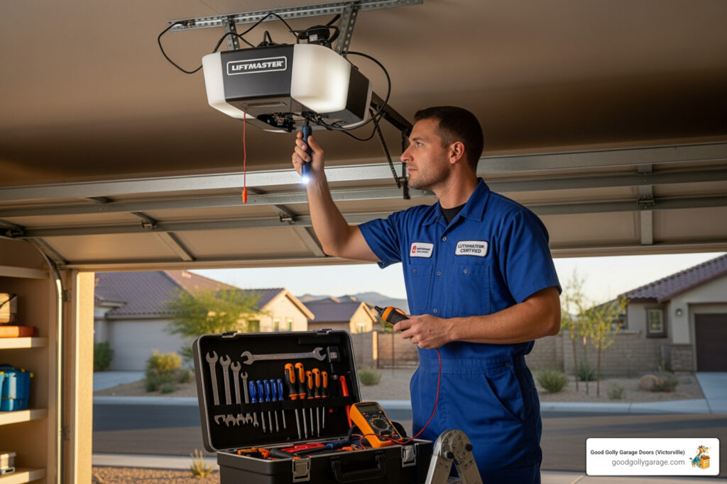 I need a technician to fix a Liftmaster garage door opener in Spring Valley Lake."
