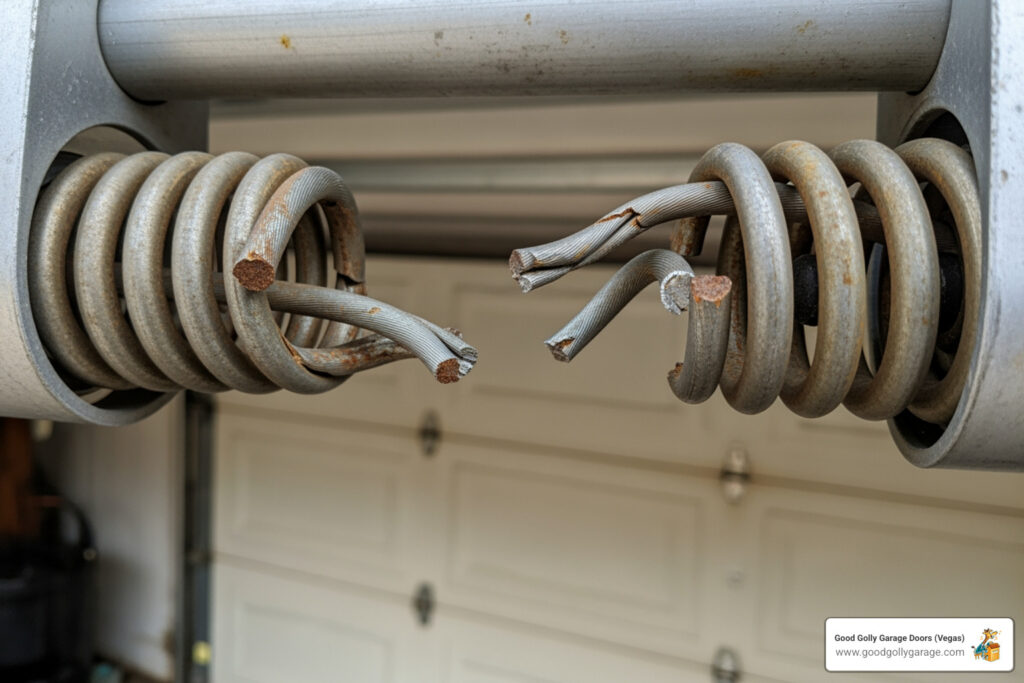 why is my garage door spring broken henderson nv