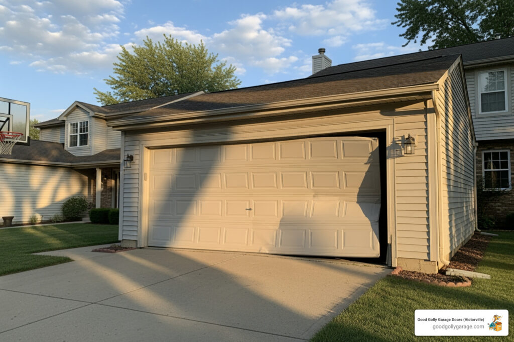 why is my broken garage door in oak hills ca